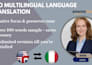 edit, proofread, format and translate french, spanish, chinese, german